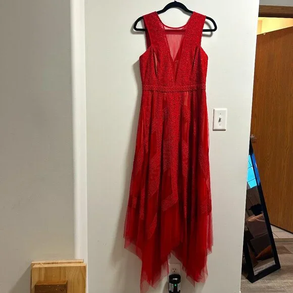 BCBGMaxAzria Dresses Bcbg Maxazria Maxi Dress Lace Red Poshmark
